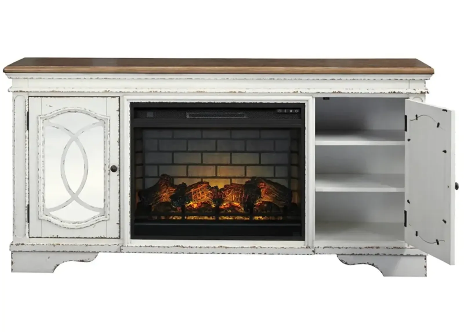 REALYN 74" TV STAND WITH FIREPLACE