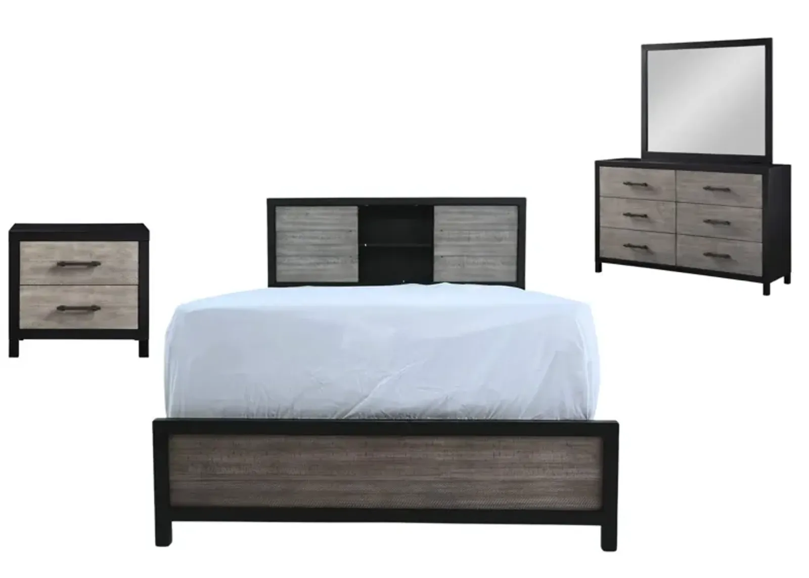 DAUGHTREY BLACK FULL BOOKCASE BEDROOM