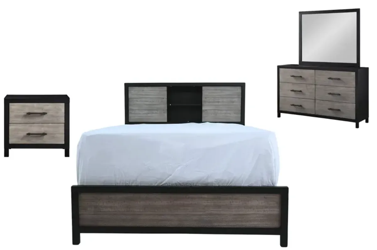 DAUGHTREY BLACK FULL BOOKCASE BEDROOM