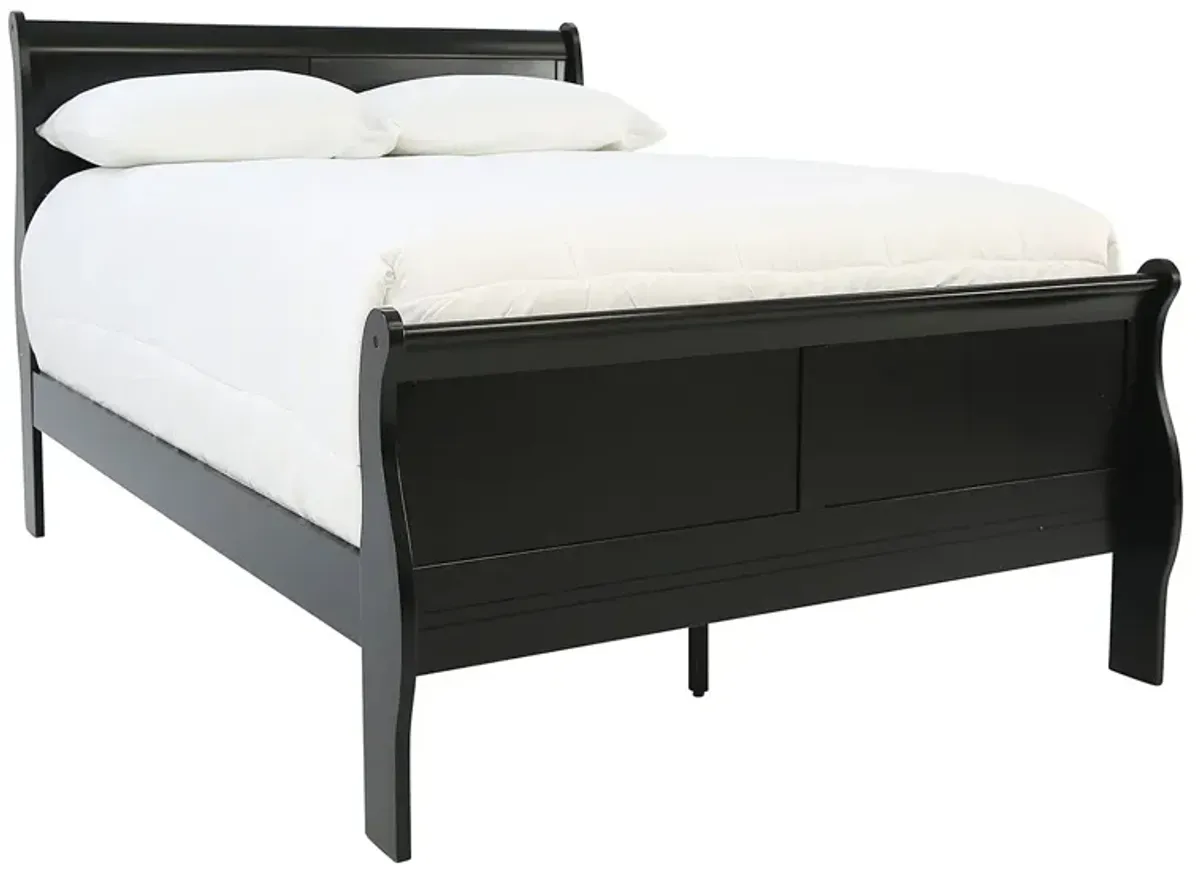 LOUIS PHILIP BLACK FULL BED