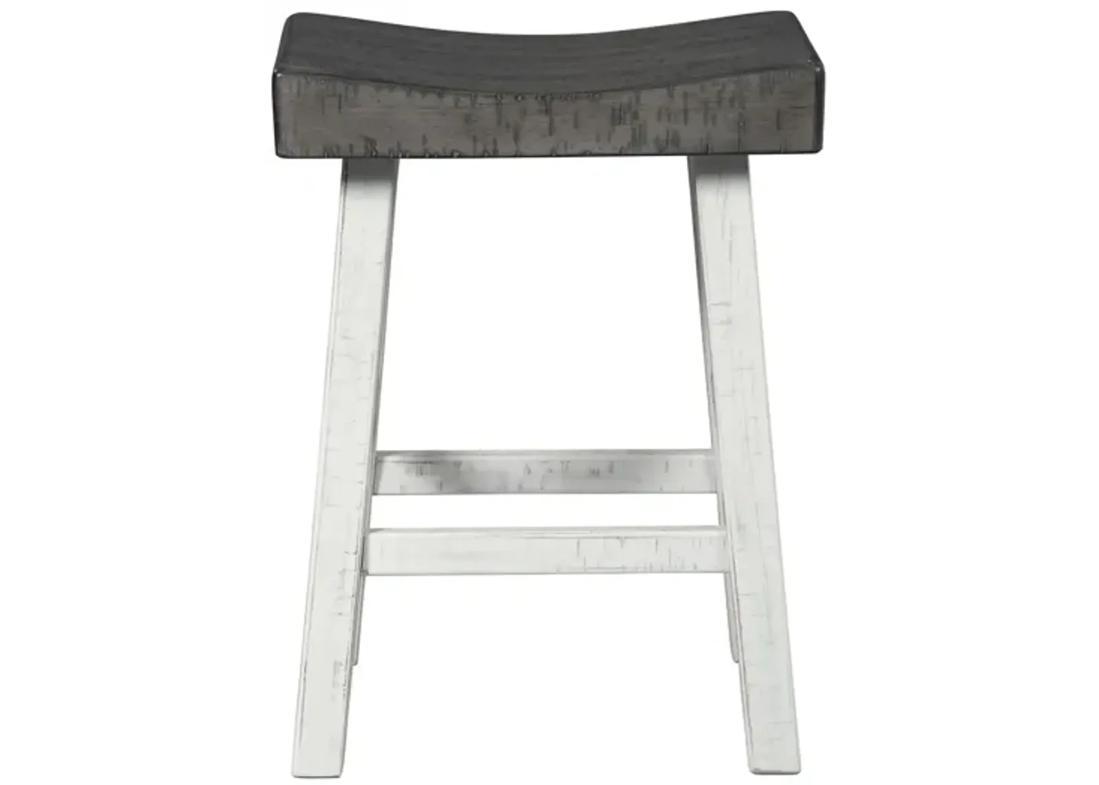 GLOSCO WHITE/BROWN 24"STOOL