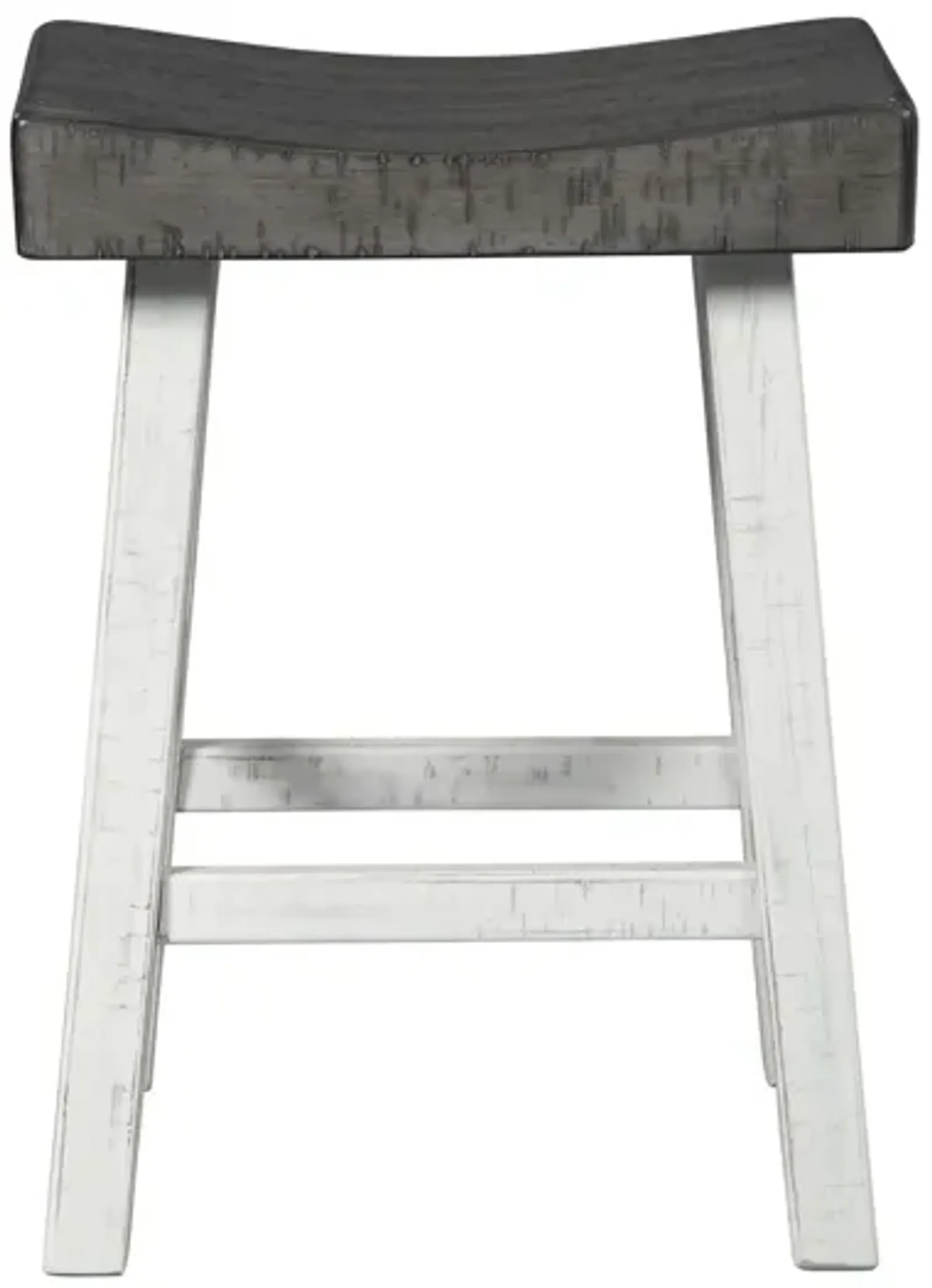 GLOSCO WHITE/BROWN 24"STOOL