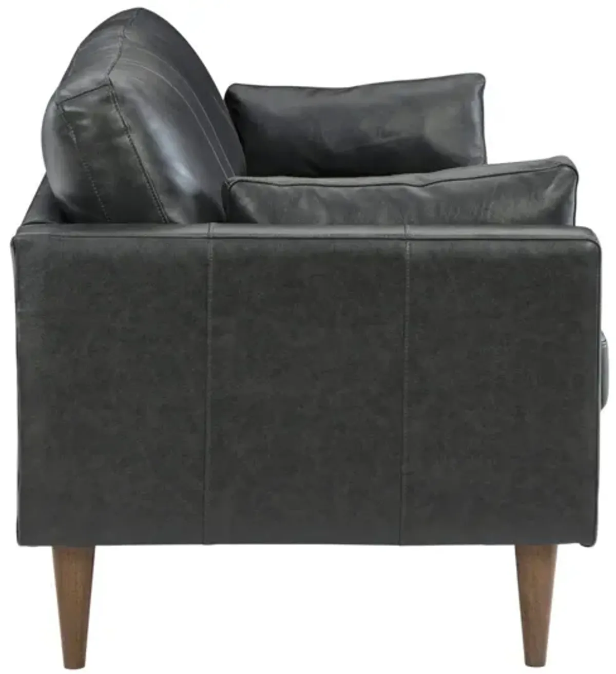 TRAFTON CHARCOAL LEATHER SOFA