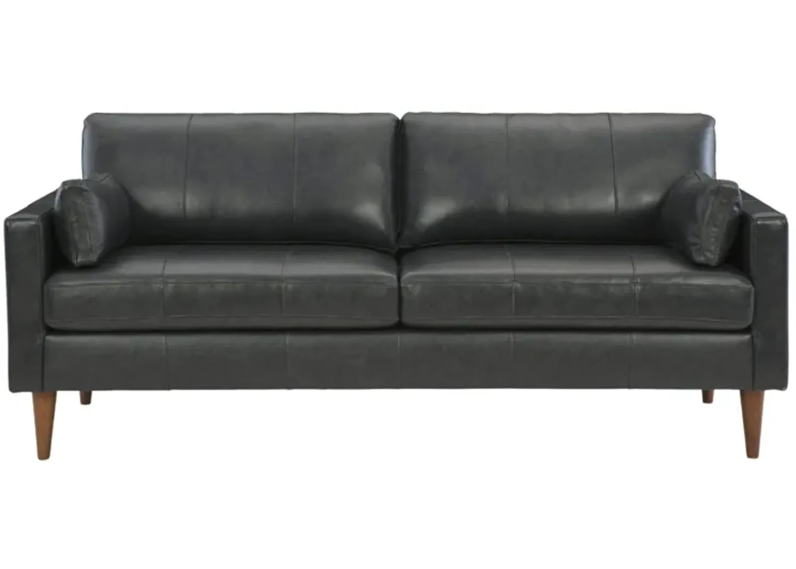 TRAFTON CHARCOAL LEATHER SOFA