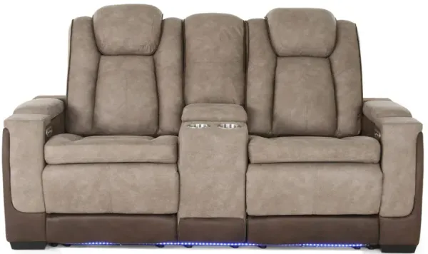 LANTANA ROCKY GREY/BROWN 2P POWER LOVESEAT