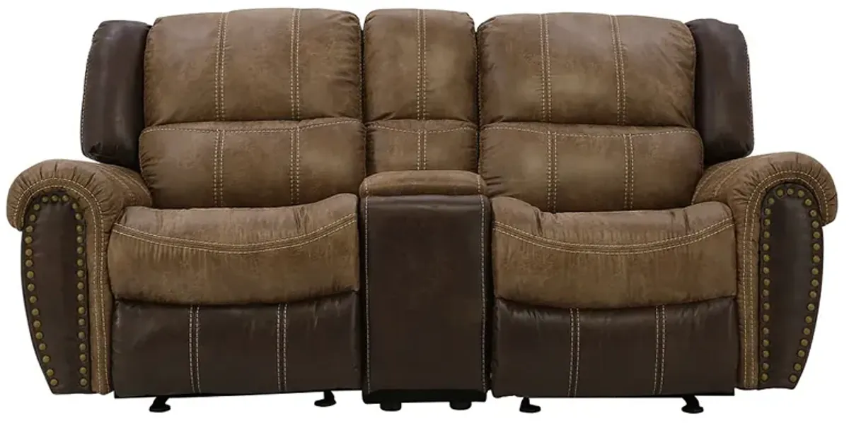 SORREL GLIDER RECLINING LOVESEAT WITH CONSOLE