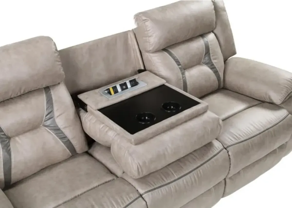 TYSON RECLINING SOFA WITH DROP DOWN CONSOLE