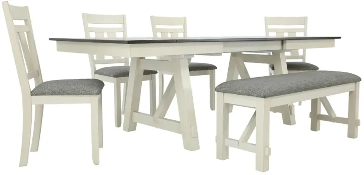 MARIBELLE 6 PIECE DINING TABLE SET