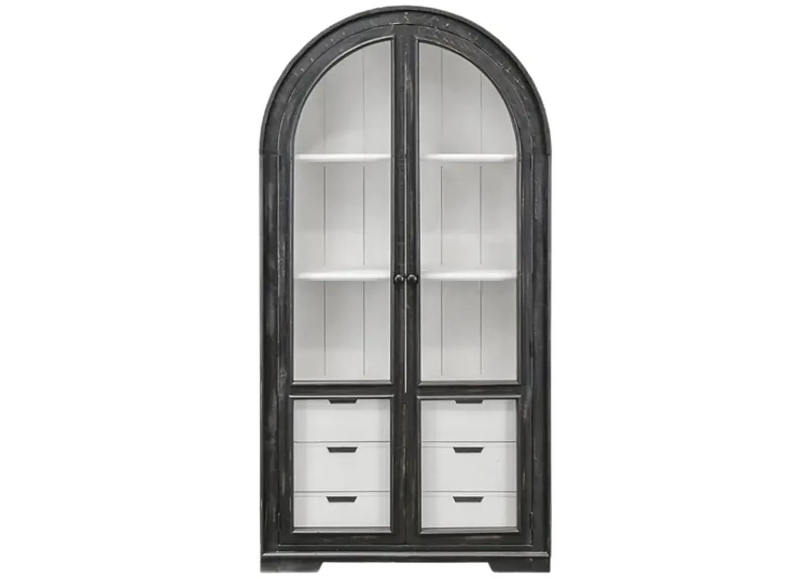 JULIA CURVED BLACK/WHITE HUTCH