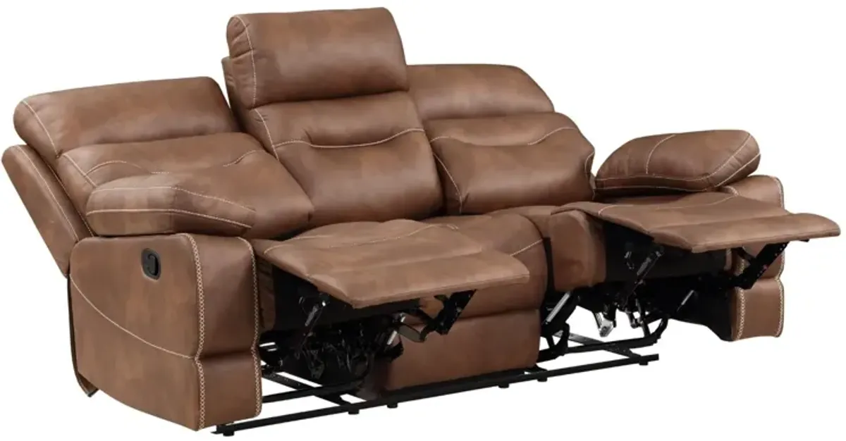 RUDGER CHESTNUT RECLINING SOFA