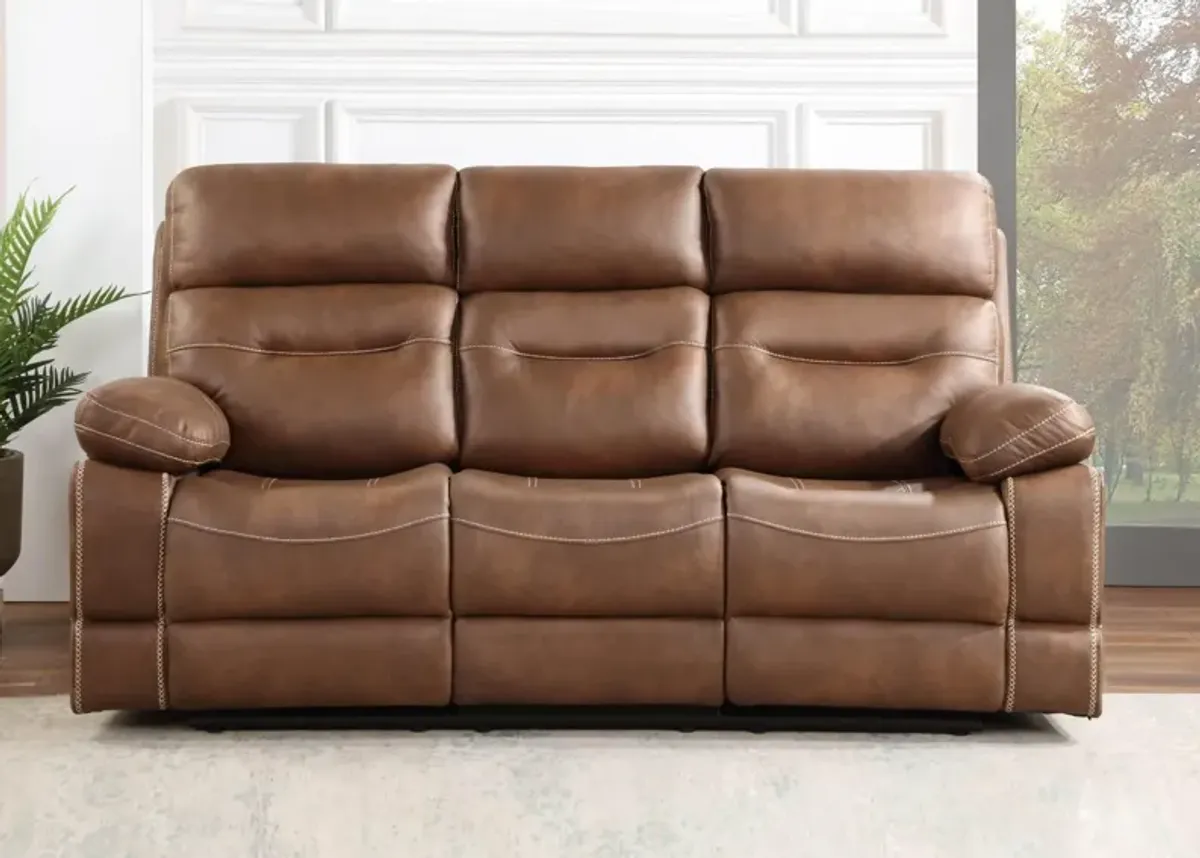 RUDGER CHESTNUT RECLINING SOFA