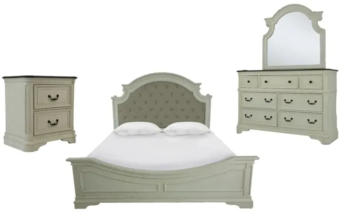 HAVEN WHITE QUEEN UPHOLSTERED BEDROOM