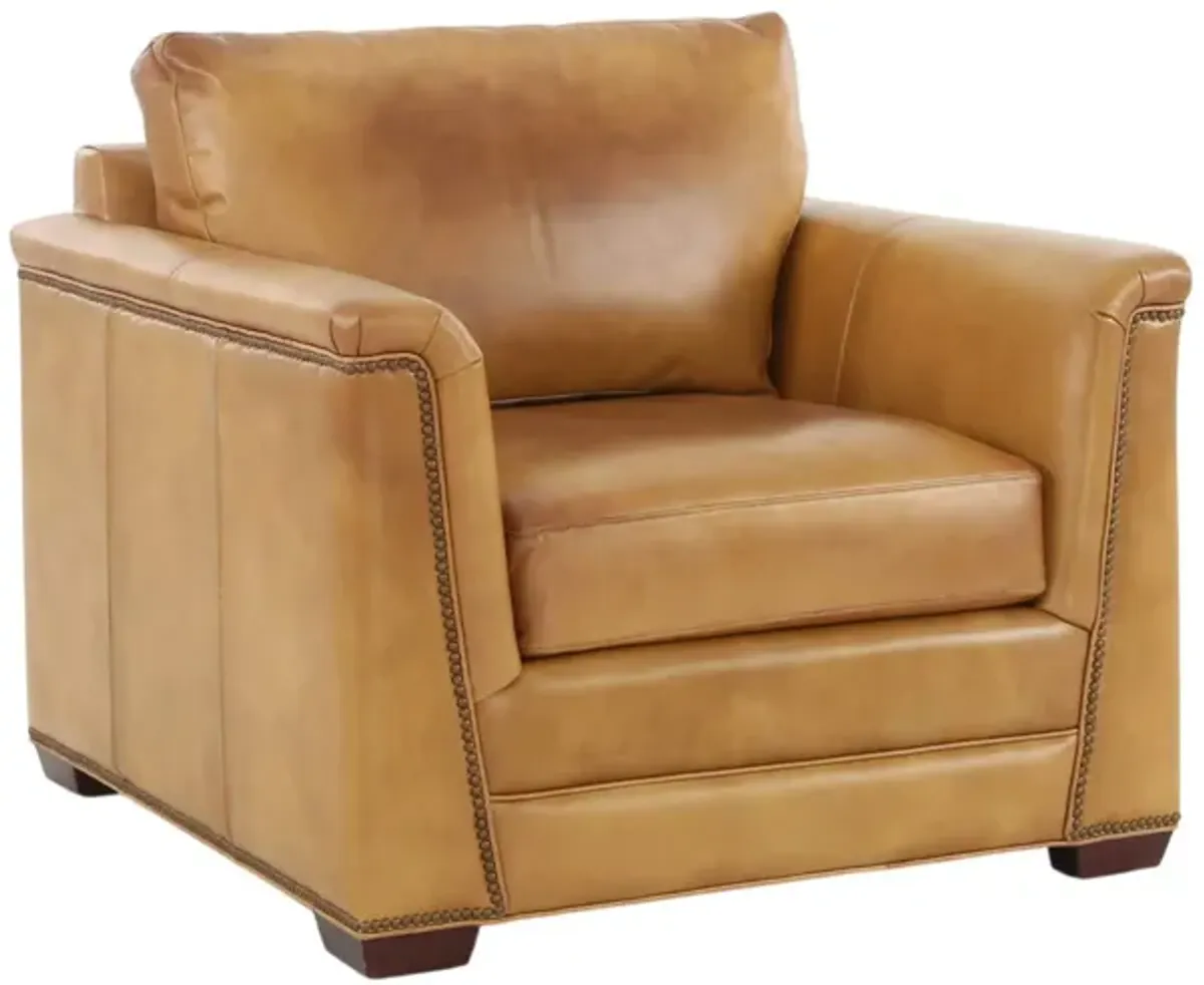 VENETIAN COGNAC LEATHER CHAIR