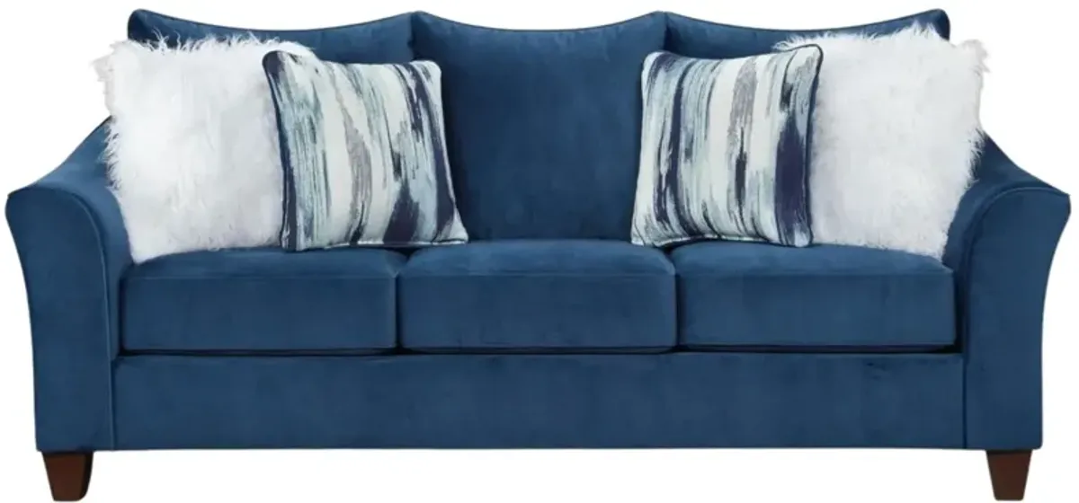 VELOUR NAVY SOFA