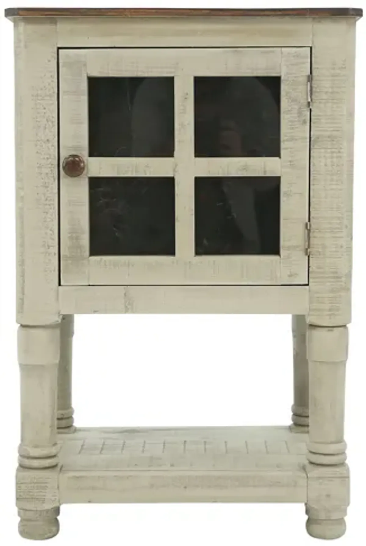 AUGUSTA GRAY/TOBACCO ACCENT TABLE