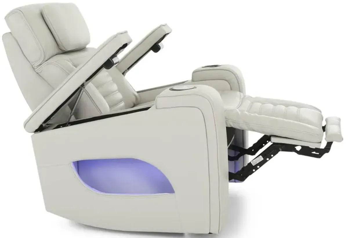 CALLIX FOG LEATHER P2 POWER RECLINER WITH LIGHTS
