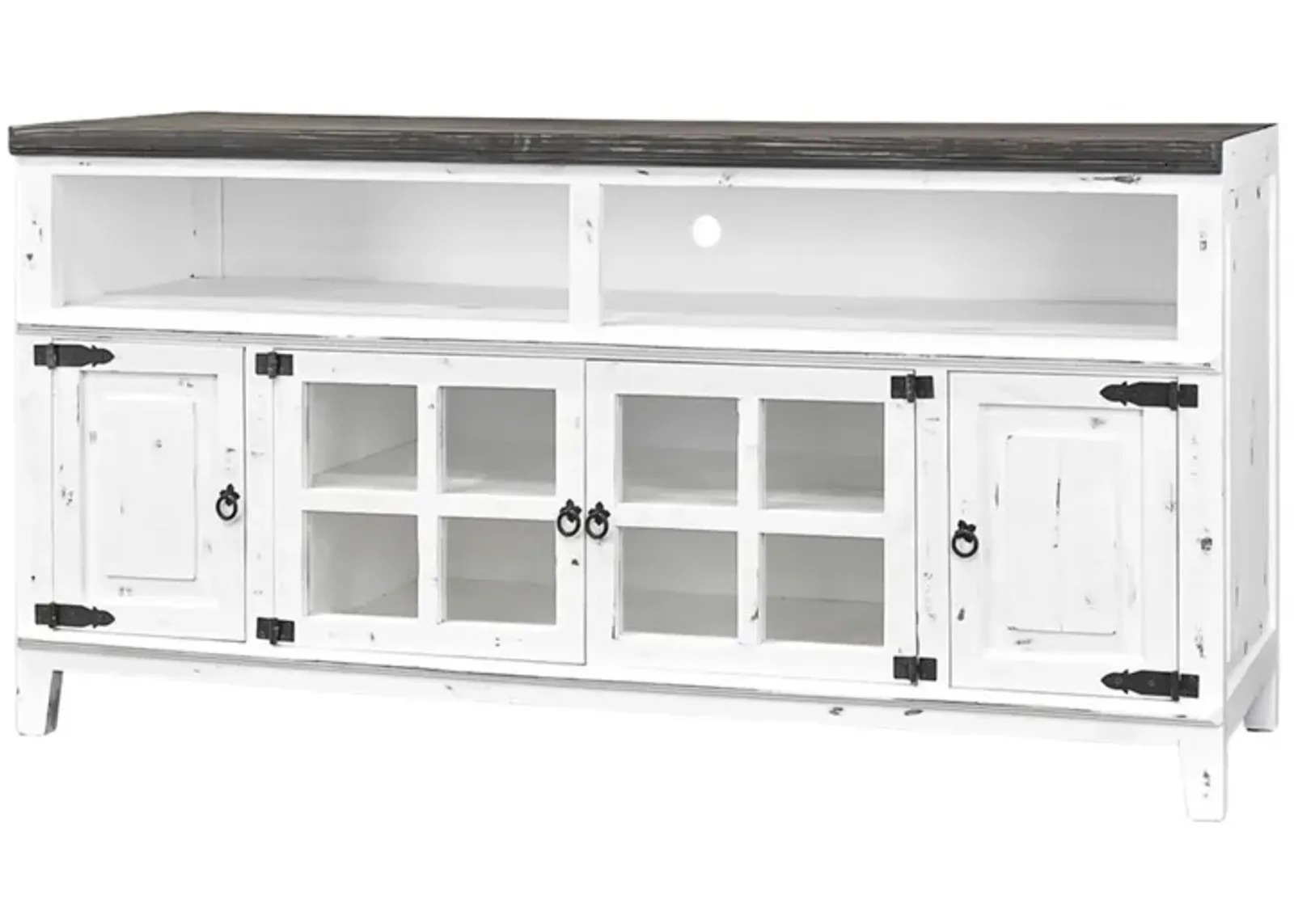 LAWMAN  WHITE/WEATHERED 72" MEDIA CONSOLE