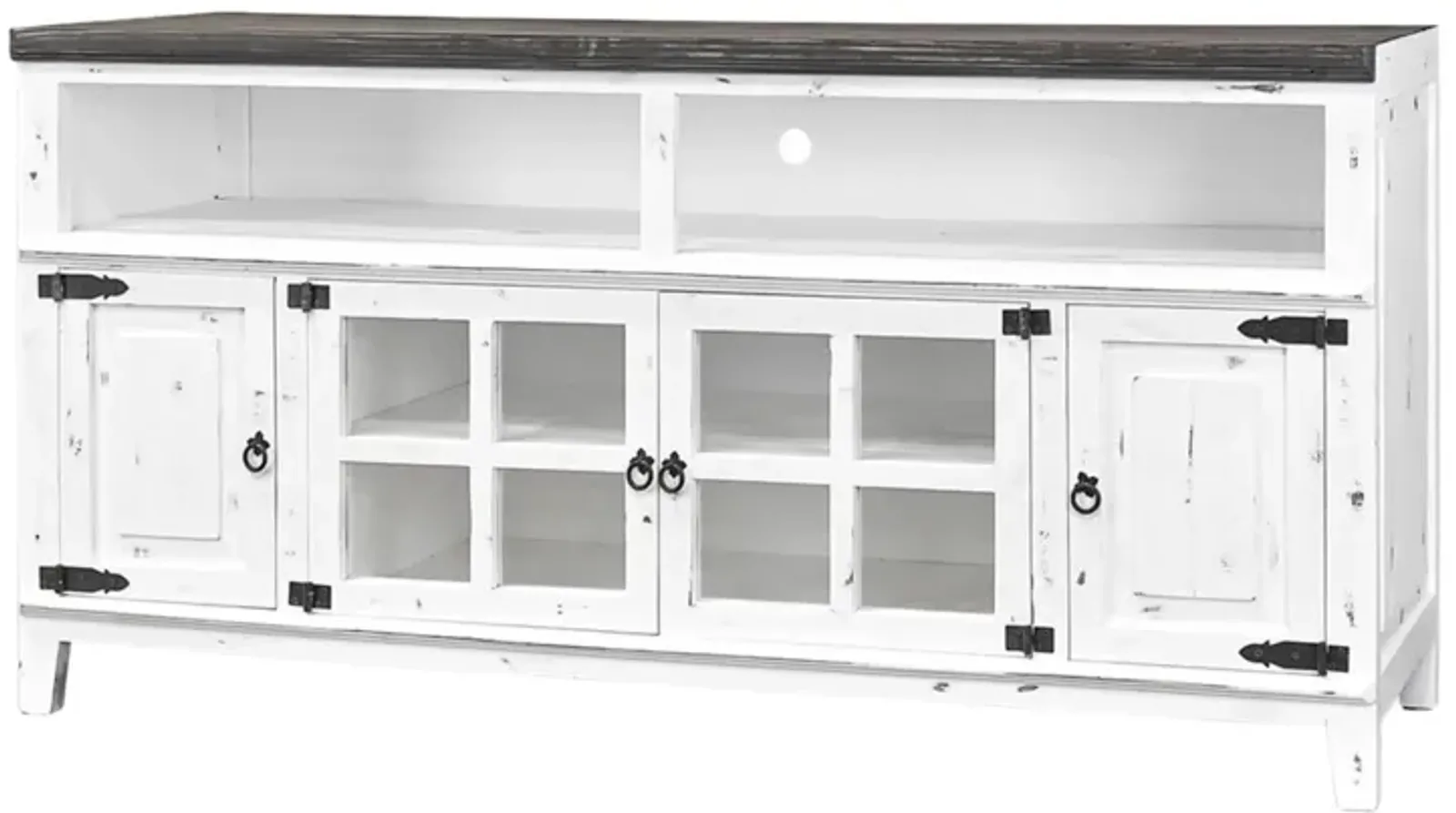 LAWMAN  WHITE/WEATHERED 72" MEDIA CONSOLE