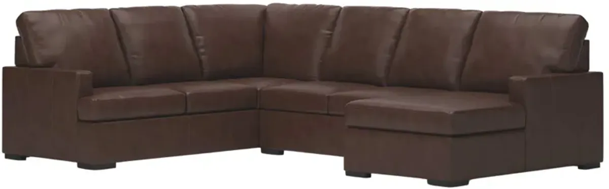 MODERN DAY COFFEE LEATHER 3 PIECE SECTIONAL