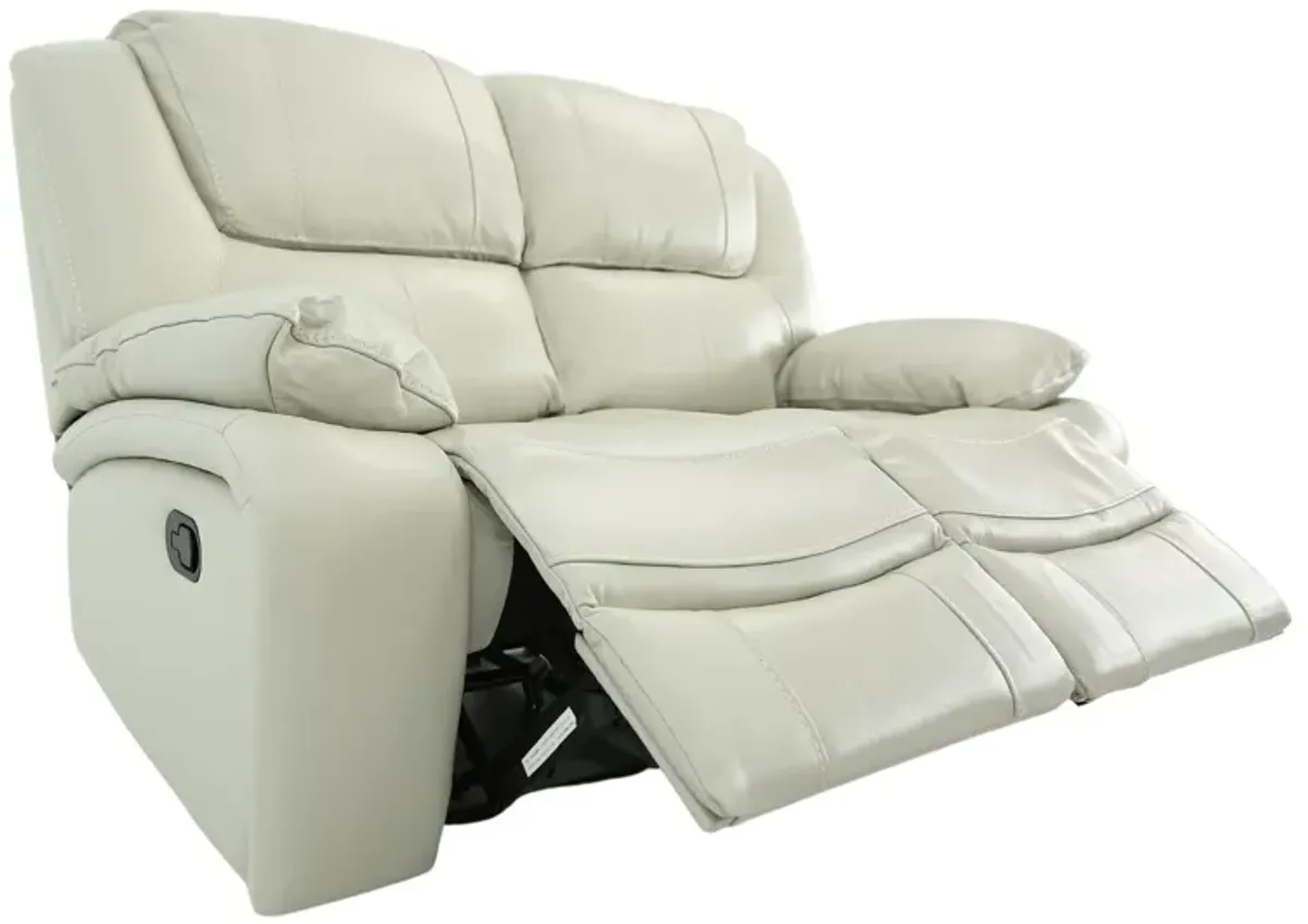 EASTON STONE LEATHER RECLINING LOVESEAT