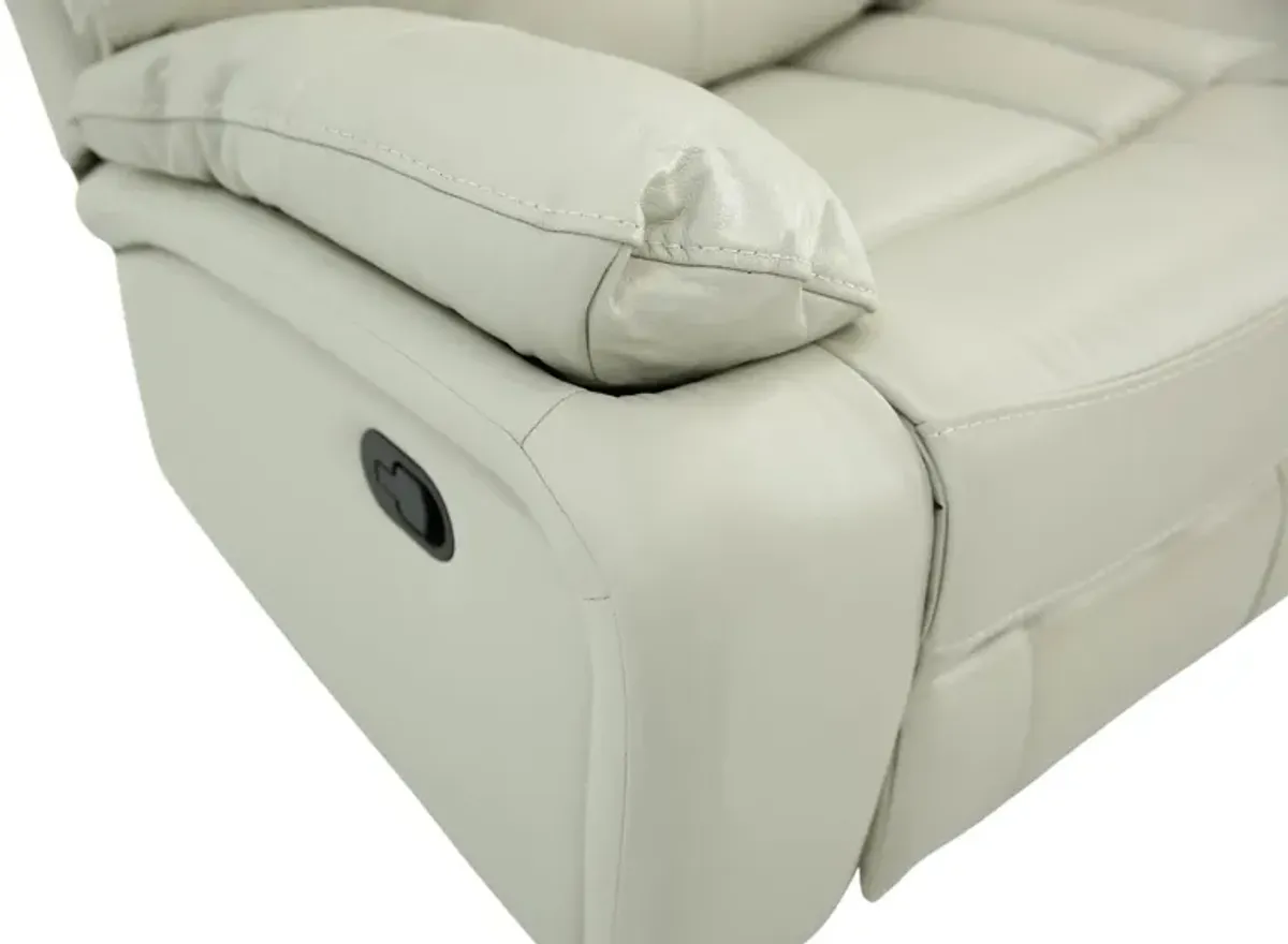 EASTON STONE LEATHER RECLINING LOVESEAT