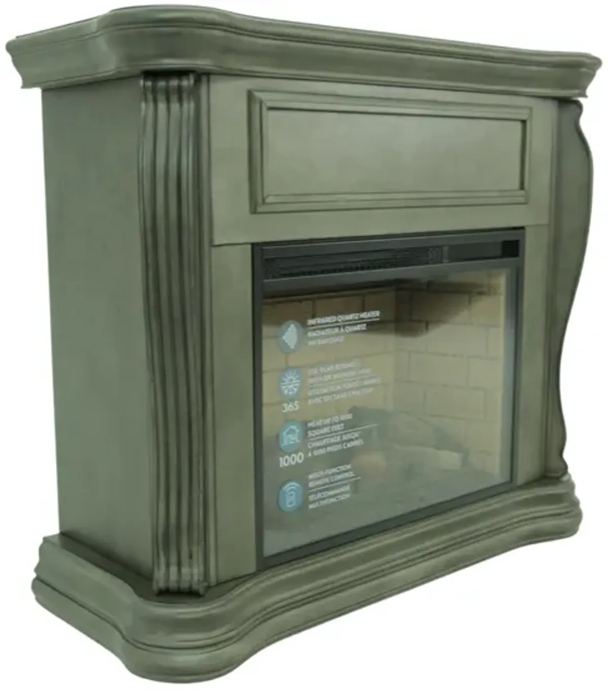 JAYDEN GRAY FIREPLACE WITH INSERT