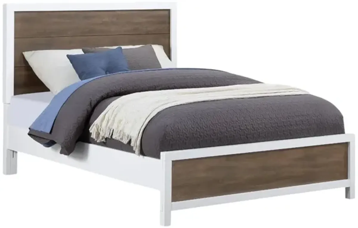 DAUGHTREY WHITE FULL PANEL BED