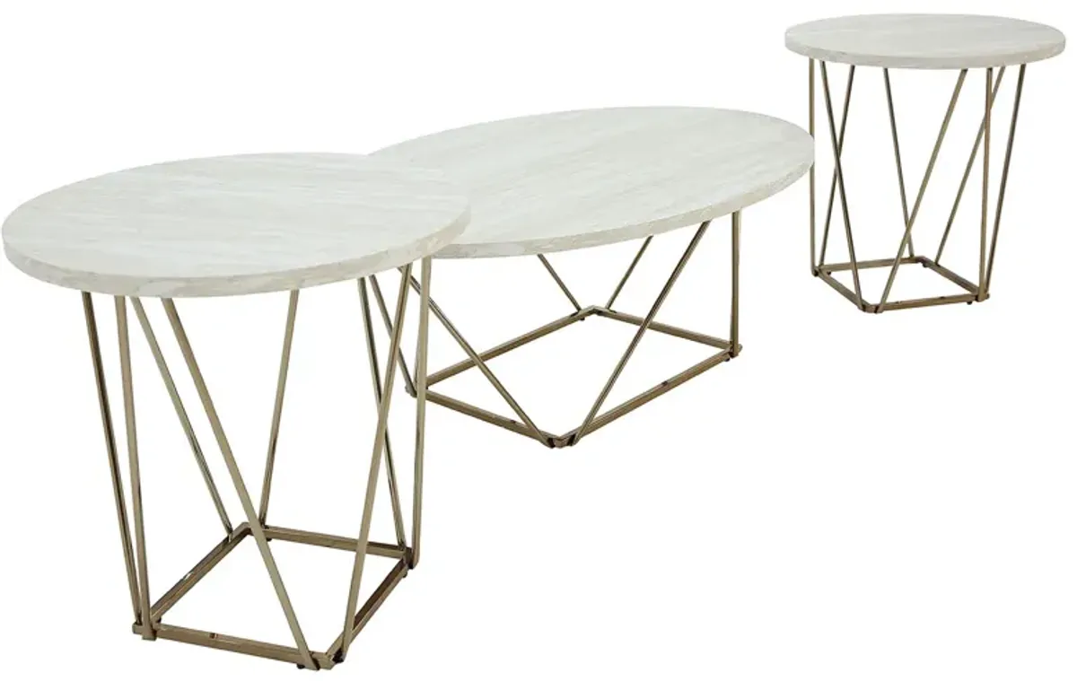 TARICA 3 PIECE OCCASIONAL TABLE SET