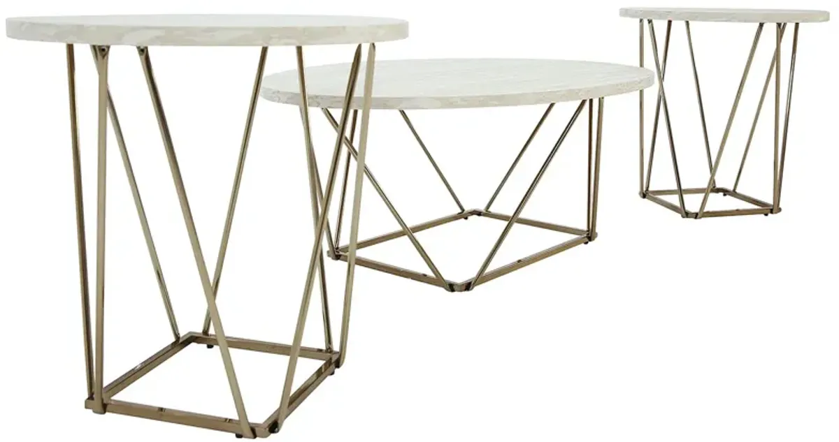 TARICA 3 PIECE OCCASIONAL TABLE SET