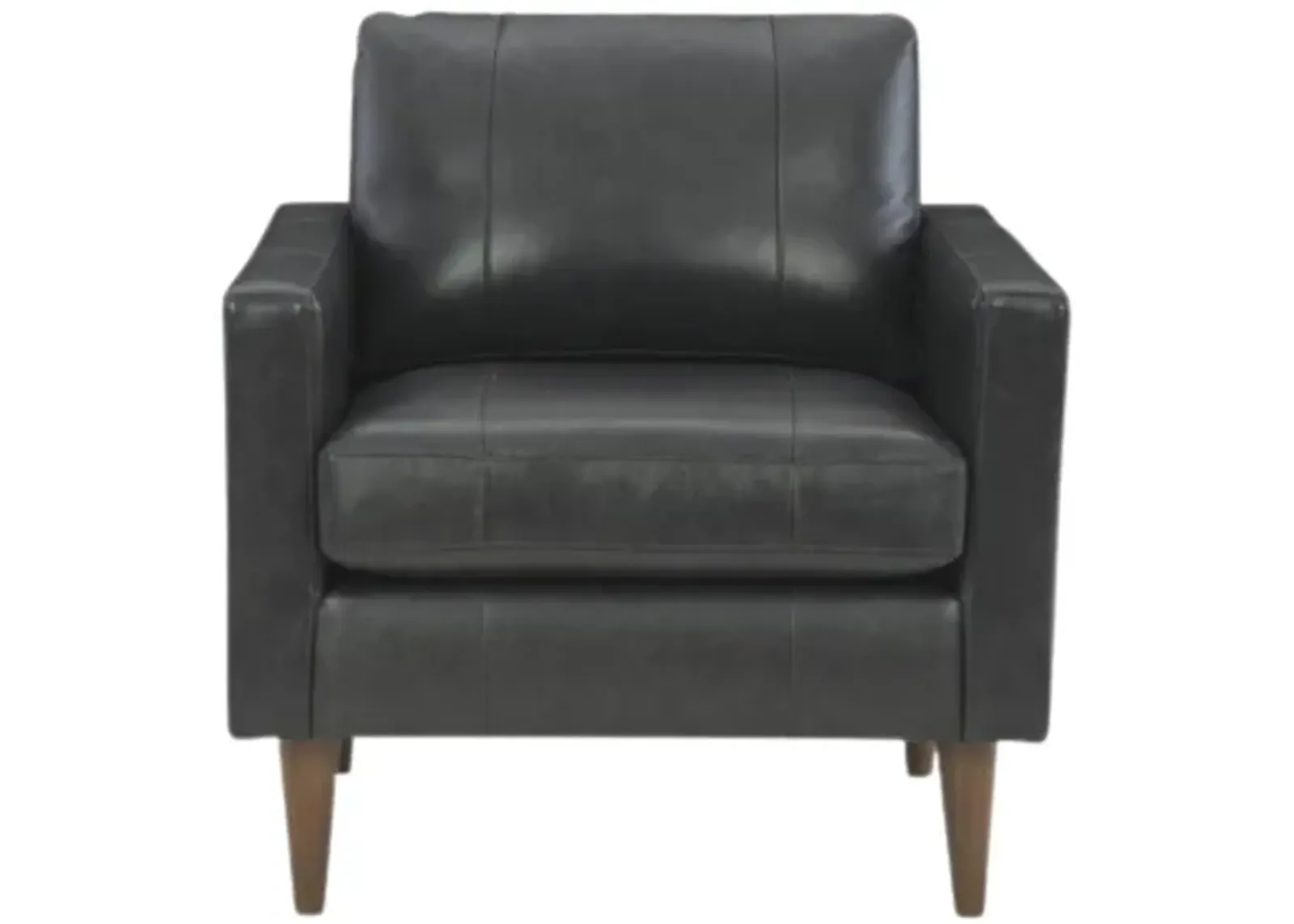 TRAFTON CHARCOAL LEATHER CHAIR