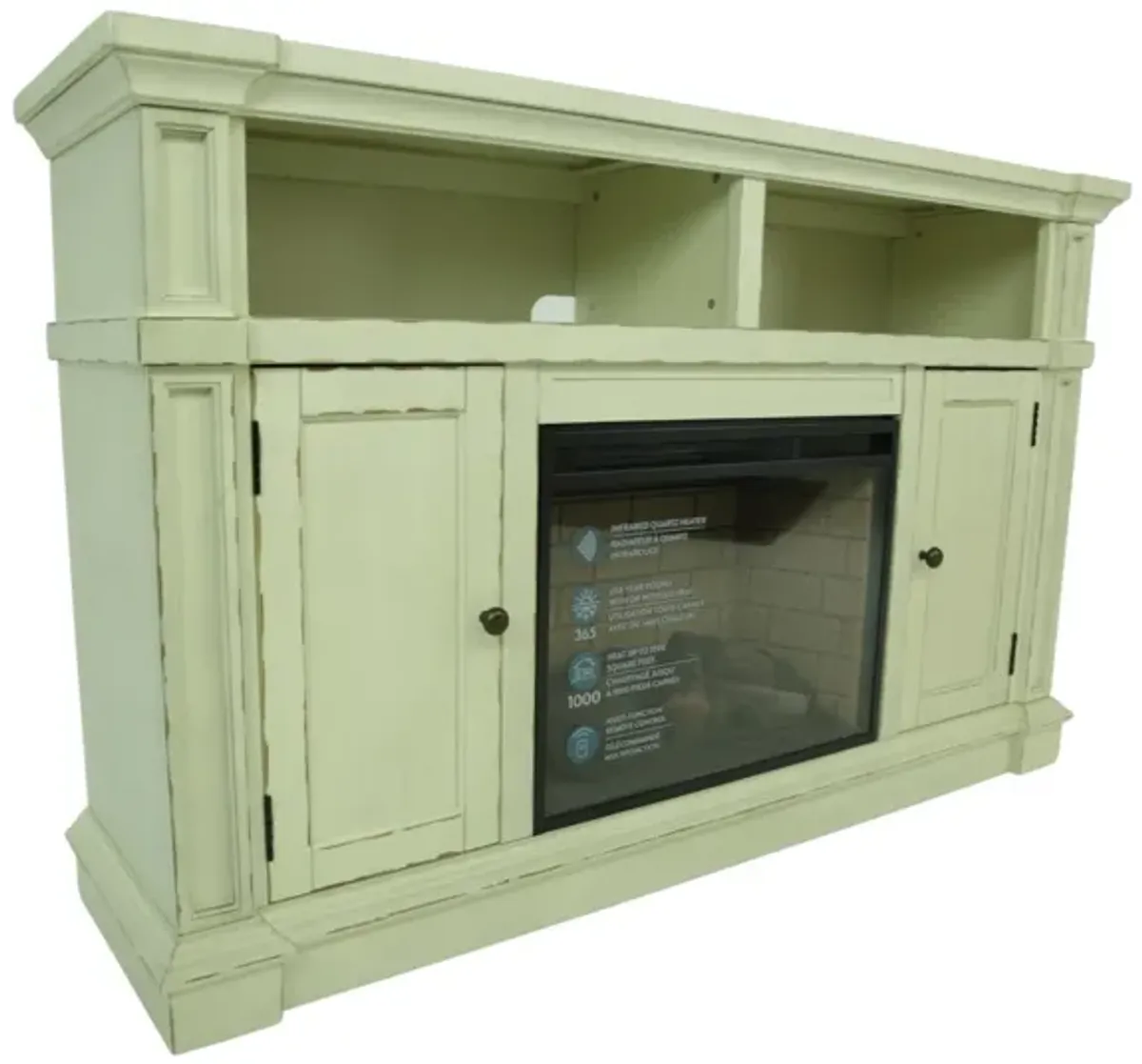 CRAWFORD WHITE FIREPLACE WITH INSERT