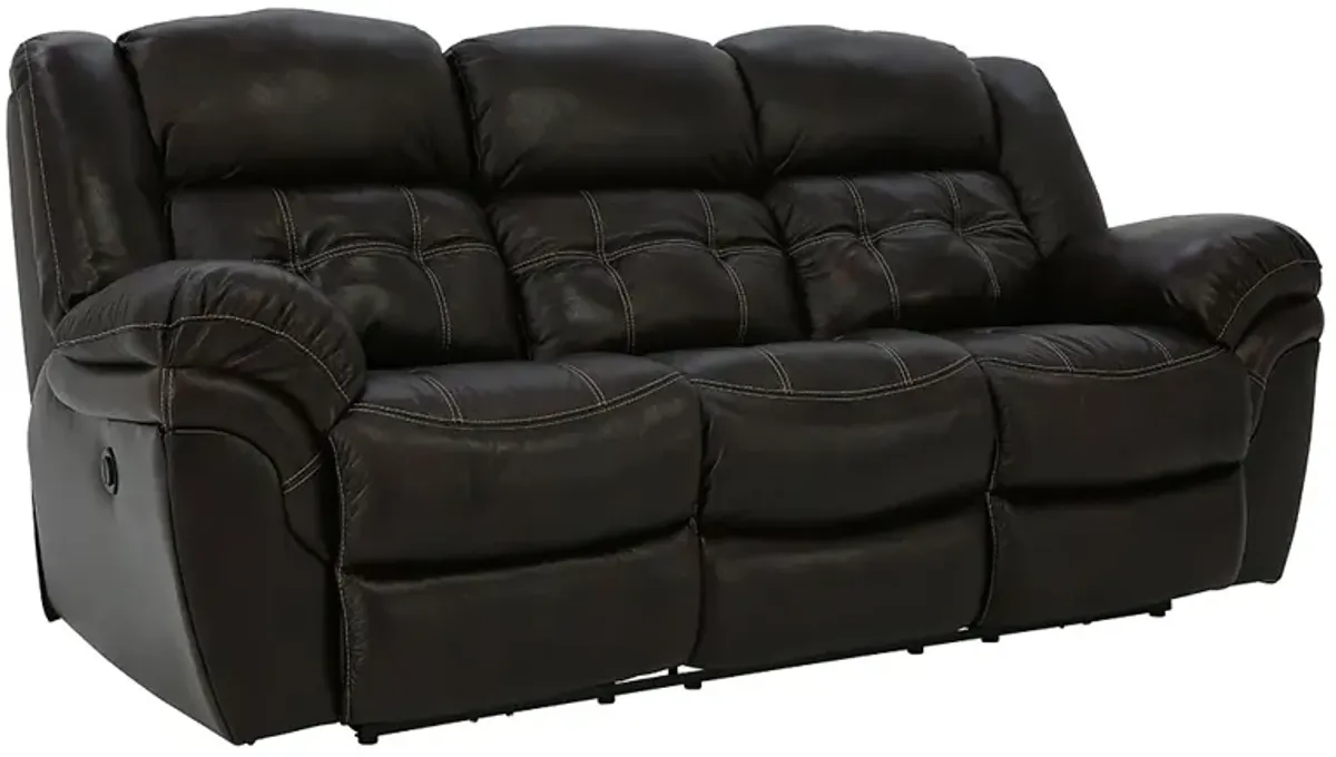 HUDSON CHOCOLATE LEATHER 1P POWER SOFA