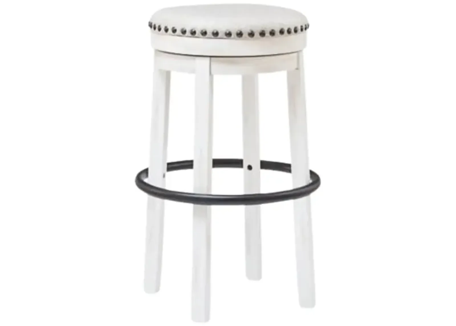 VALEBECK 30" WHITE SWIVEL STOOL