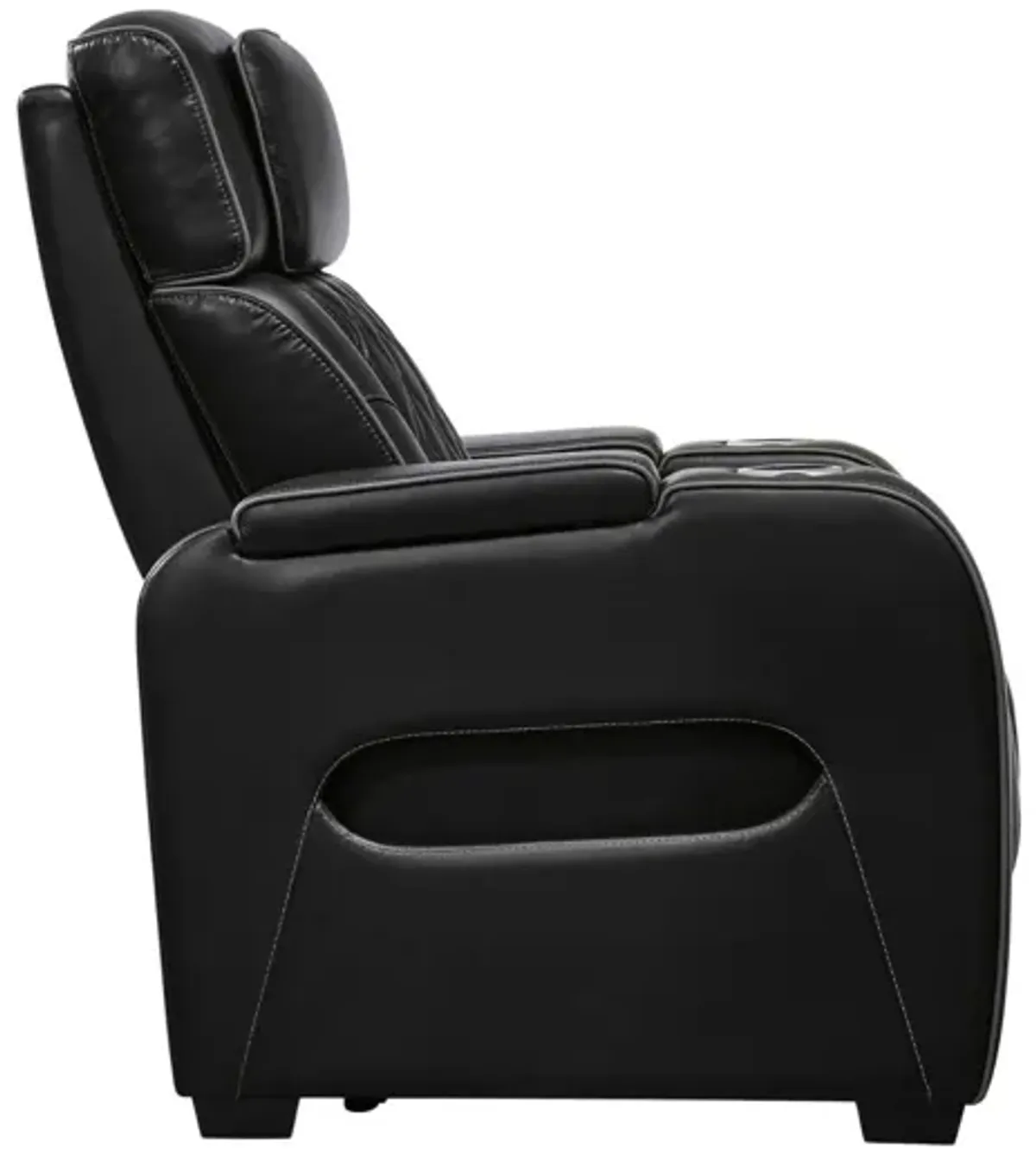 BOYINGTON BLACK P3 POWER RECLINER WITH MASSAGE, HEAT, AND LED LIGHTING