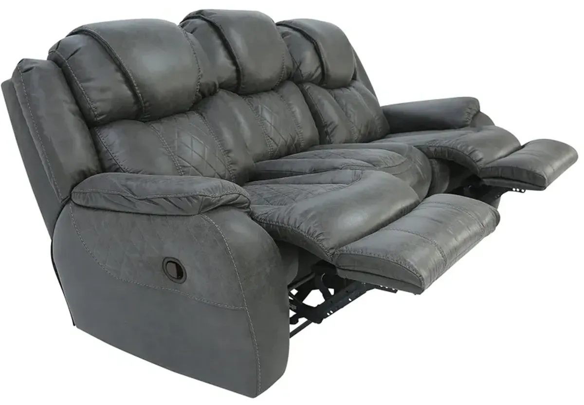 CASON STEEL RECLINING SOFA