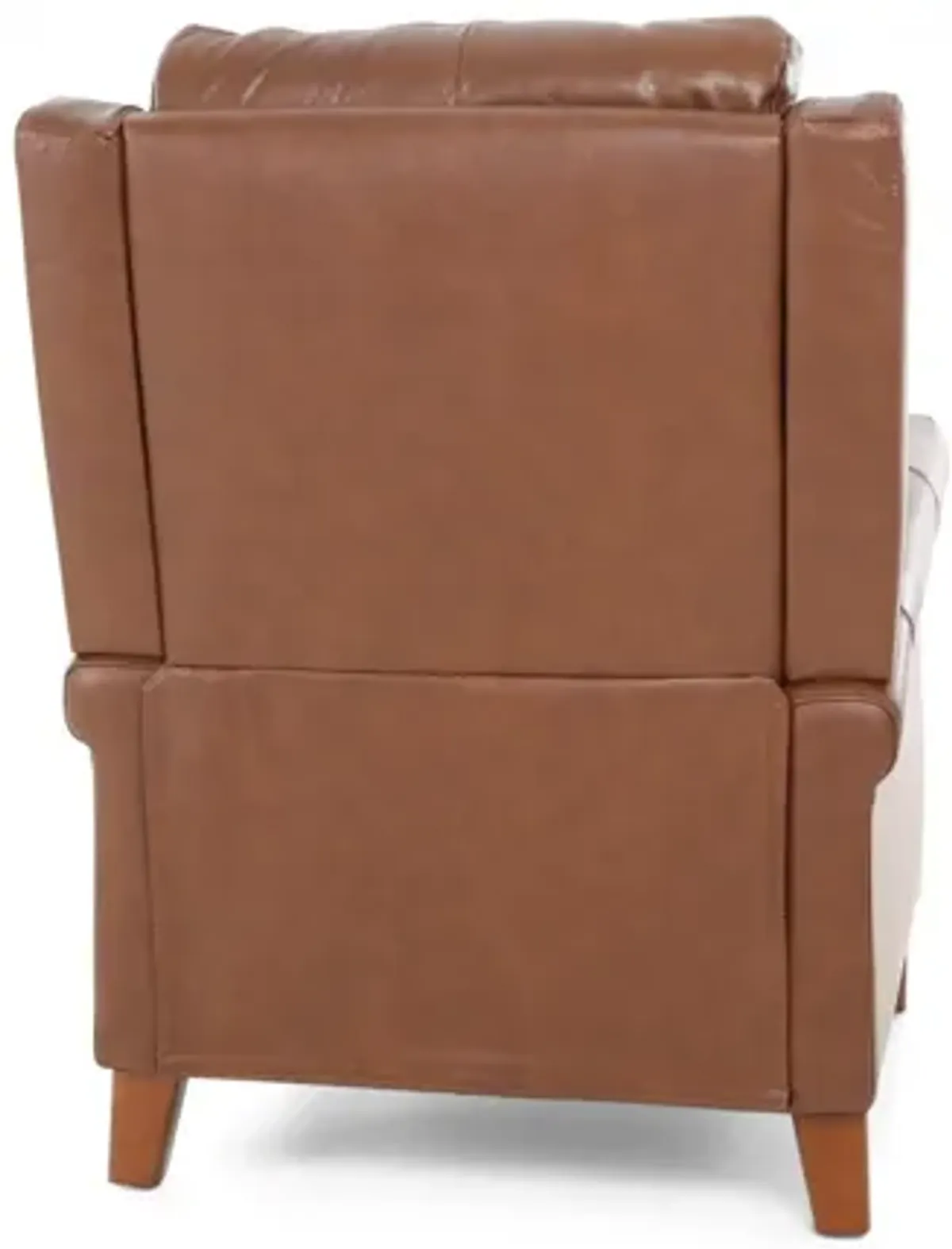 CARENTON CARAMEL LEATHER PUSH BACK RECLINER