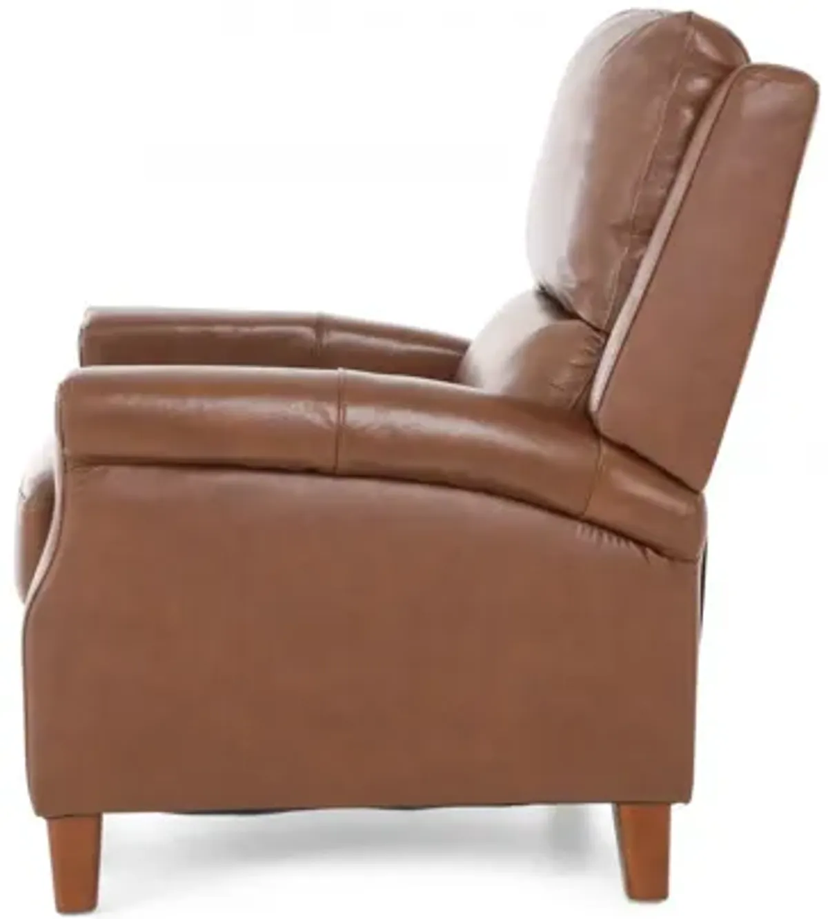 CARENTON CARAMEL LEATHER PUSH BACK RECLINER