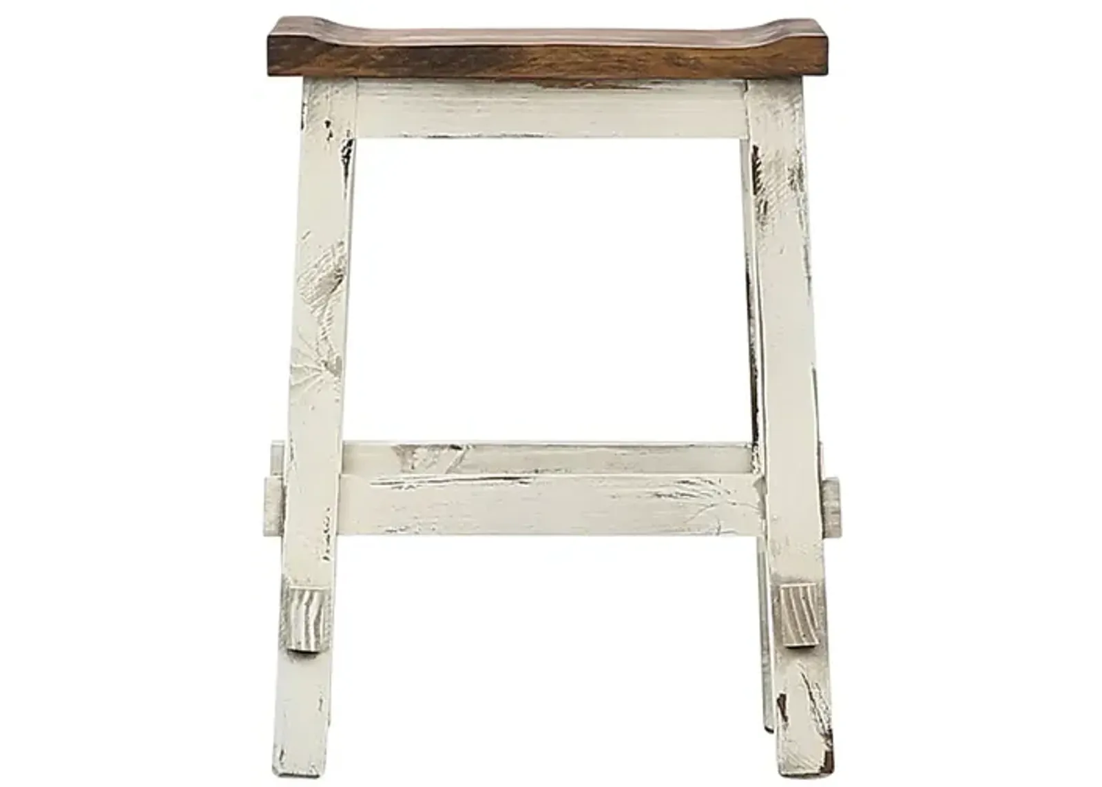 LAWMAN WHITE 24" SADDLE STOOL