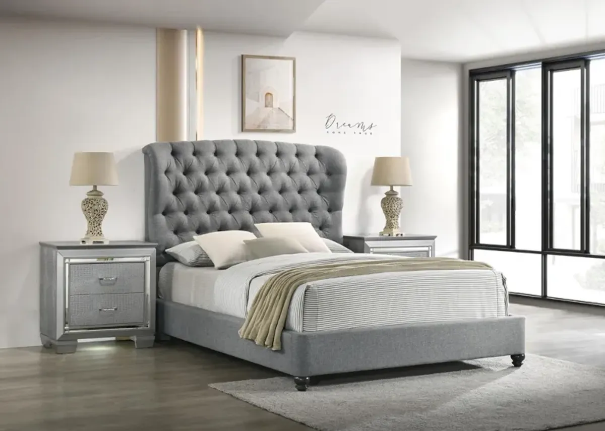 LINDA GREY QUEEN BED