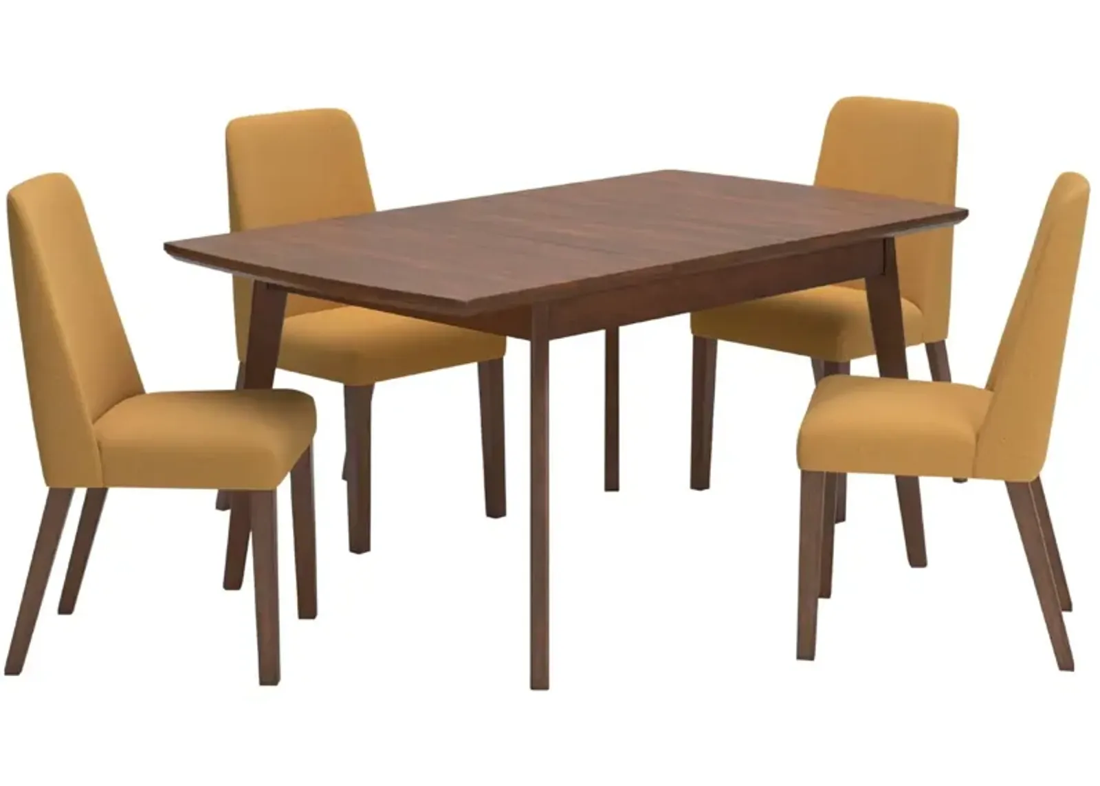 LYNCOTT MUSTARD 5 PIECE BUTTERFLY DINING SET