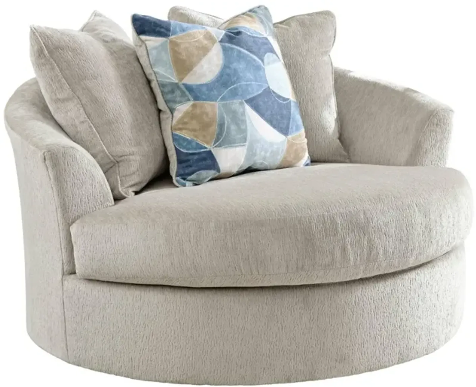 MAXON PLACE STONE OVERSIZED SWIVEL CHAIR