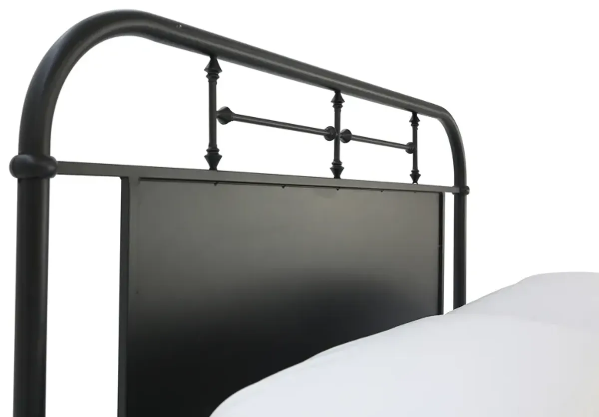 JOLENE VINTAGE BLACK QUEEN HEADBOARD