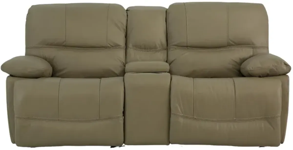 ODESSA TAUPE LEATHER 1P POWER ZERO GRAVITY RECLINING LOVESEAT WITH CONSOLE