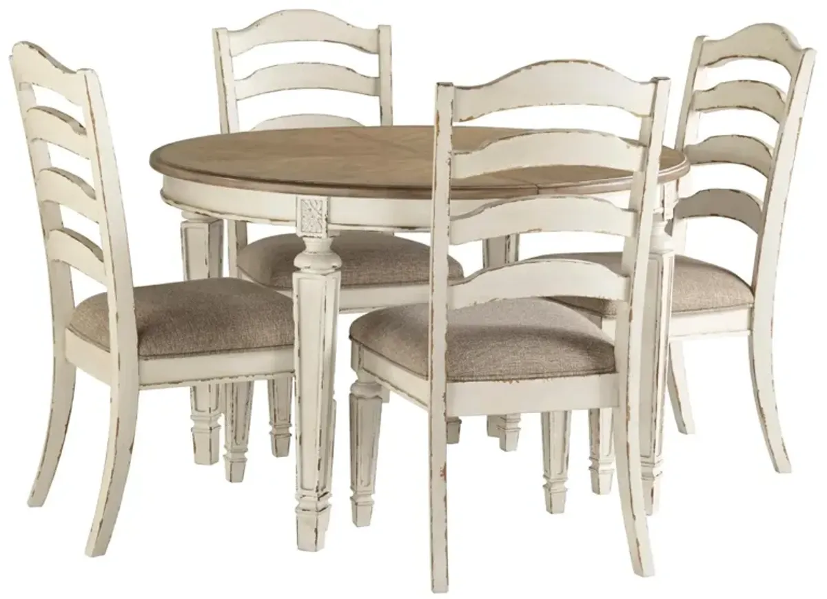 REALYN LADDERBACK 5 PIECE DINING SET