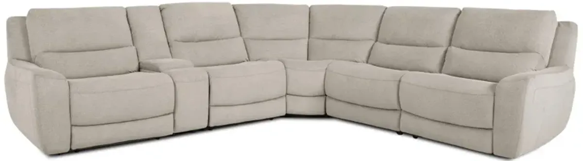 HENLEY MARBLE 6 PIECE POWER RECLINING SECTIONAL