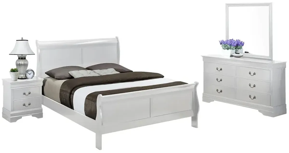 LOUIS PHILIP WHITE QUEEN BEDROOM SET