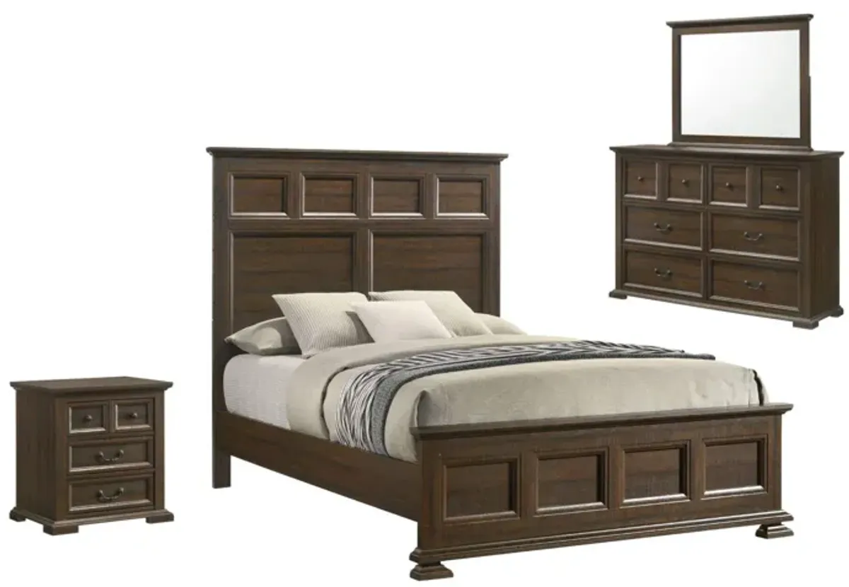 MOSSBERG RUSTIC OAK KING BEDROOM