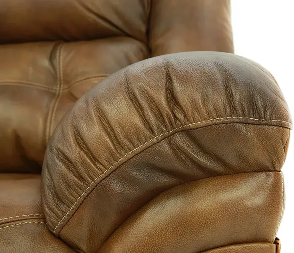 HUDSON SADDLE LEATHER 1P POWER SOFA