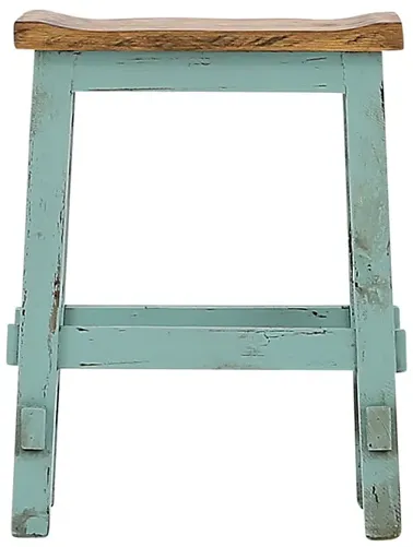 LAWMAN TURQUOISE 24" SADDLE STOOL