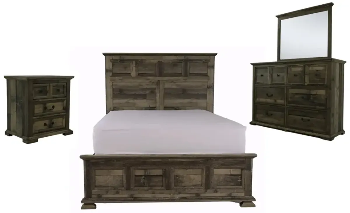 MOSSBERG RUSTIC GREY KING BEDROOM